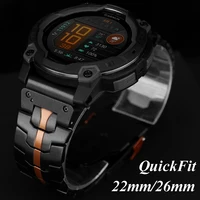 Correa de reloj QuickFit de 22mm y 26mm para Garmin Fenix 8, 47mm, 51mm, 7, 7X6, 6X5, 5X/Epix Pro/Enduro 3, pulsera de Metal, correa de acero inoxidable