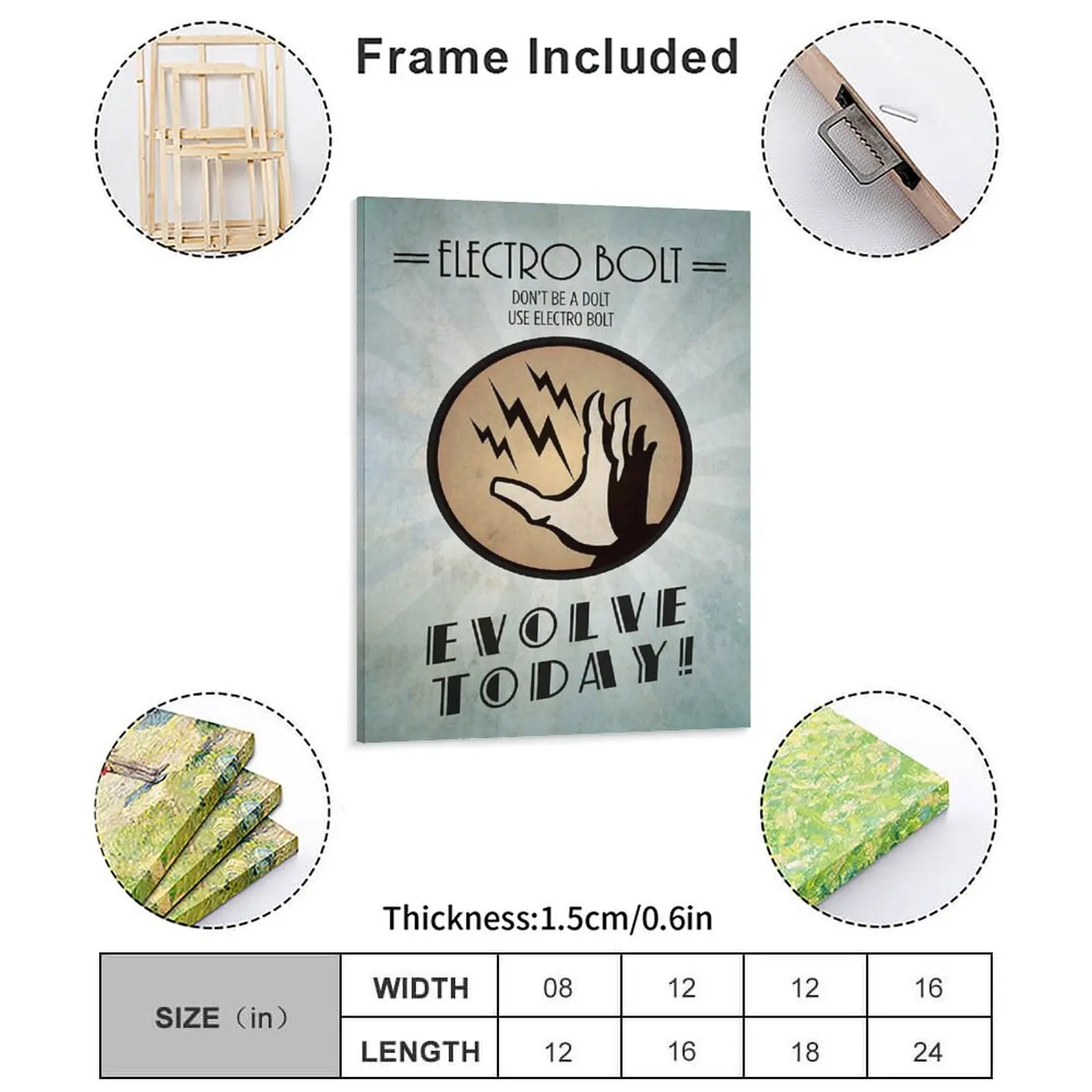 Bioshock Plasmid Poster Electro Bolt Canvas Paintings Club Home Mural Painting pub Garage personalized Tin sign Posters