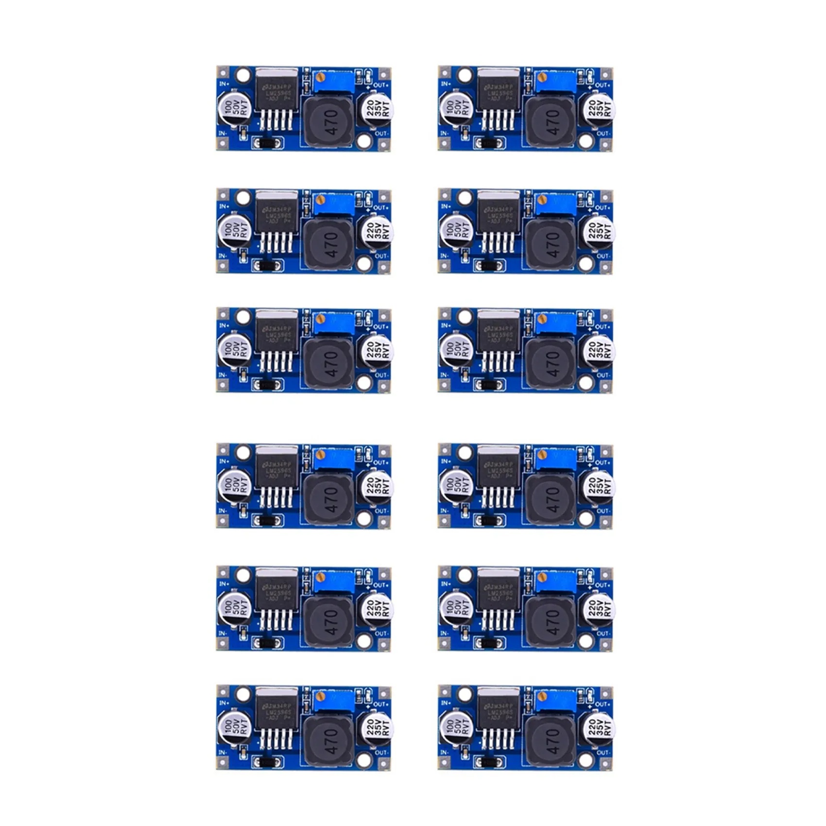 AC23-12 Pack LM2596 DC To DC Buck Converter 3.0-40V To 1.5-35V Power Supply Step Down Module (6 Pack)