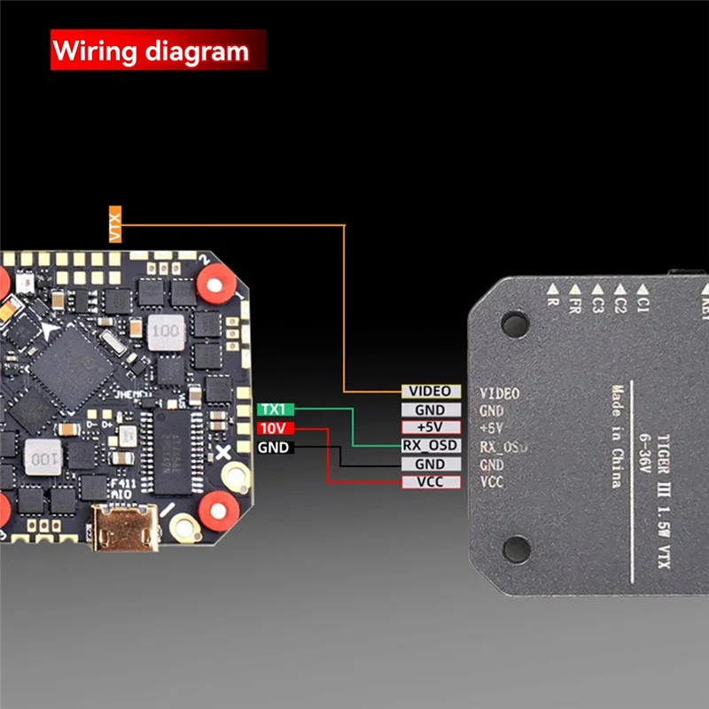 B78B-FPV 5.8G 1.5W VTX 40CH 비디오 송신기 CNC 쉘 6-36V MMCX NTSC/PAL FPV RC 드론용
