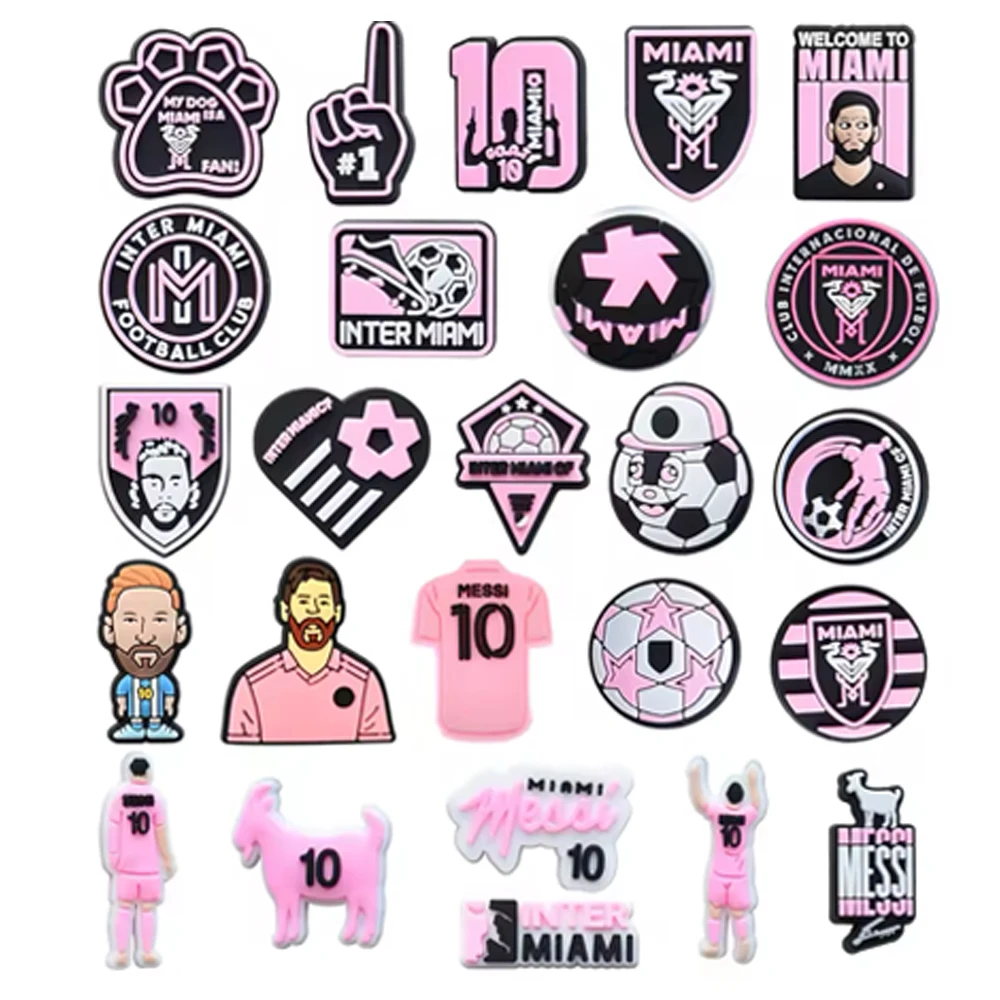 Football World Champion Shoes Charms Argentina 10 PVC Shoe Decorations Clogs Sandals Wristband Accessories Women Men Party Gifts
