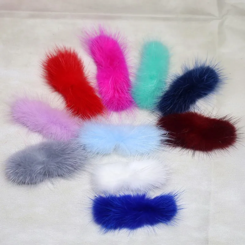 3*7cm Fox Pompom Colorful Bow Tie Soft Fur PomPoms Child Gift DIY Handicrafts Ornaments Clothing Shoes Accessories