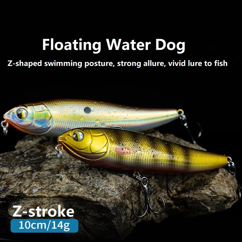 1pcs Top water Pencil Fishing Lure Walking Wobbler Artificial Hard Baits 8g8cm/14g10cm Z-stroke Dog Long throw and Floating Bait