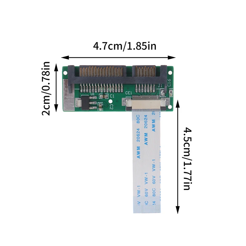 1.8inch LIF to 2.5inch SATA 24 PIN SATA LIF Connector PCB Adapter for Mac 24 Pin ZIF to 22 Pin SATA Converter Adapter Card