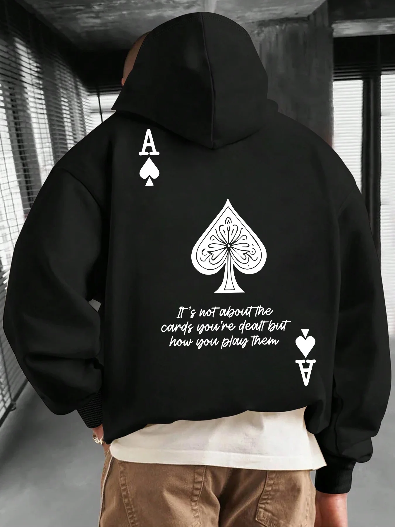 Mens not cards hold play poker gráfico moletom com capuz marinho off white one piece traf moletom masculino akatsuki vlone traf