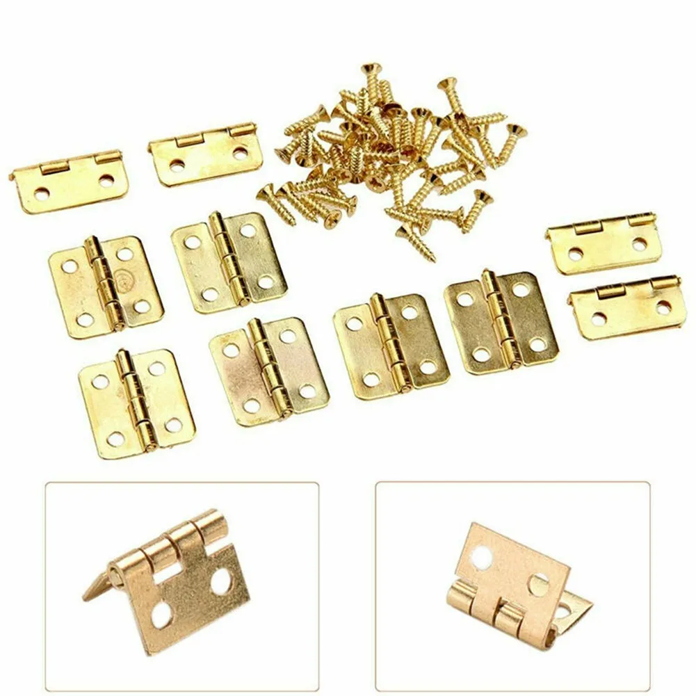50pcs Cabinet Door Hinge 15*18mm Butt Hinge Furniture Chest Trunk Cabinet Hinge Cupboard Door Hinge Drawer Hinge