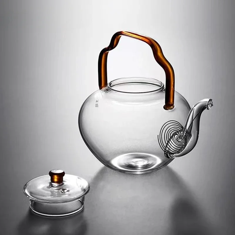 Glass Handle Teapot Made by Hand with Filter, Mini Electric Clay Stove Cooking, High-grade Teapot, Retro Household, New