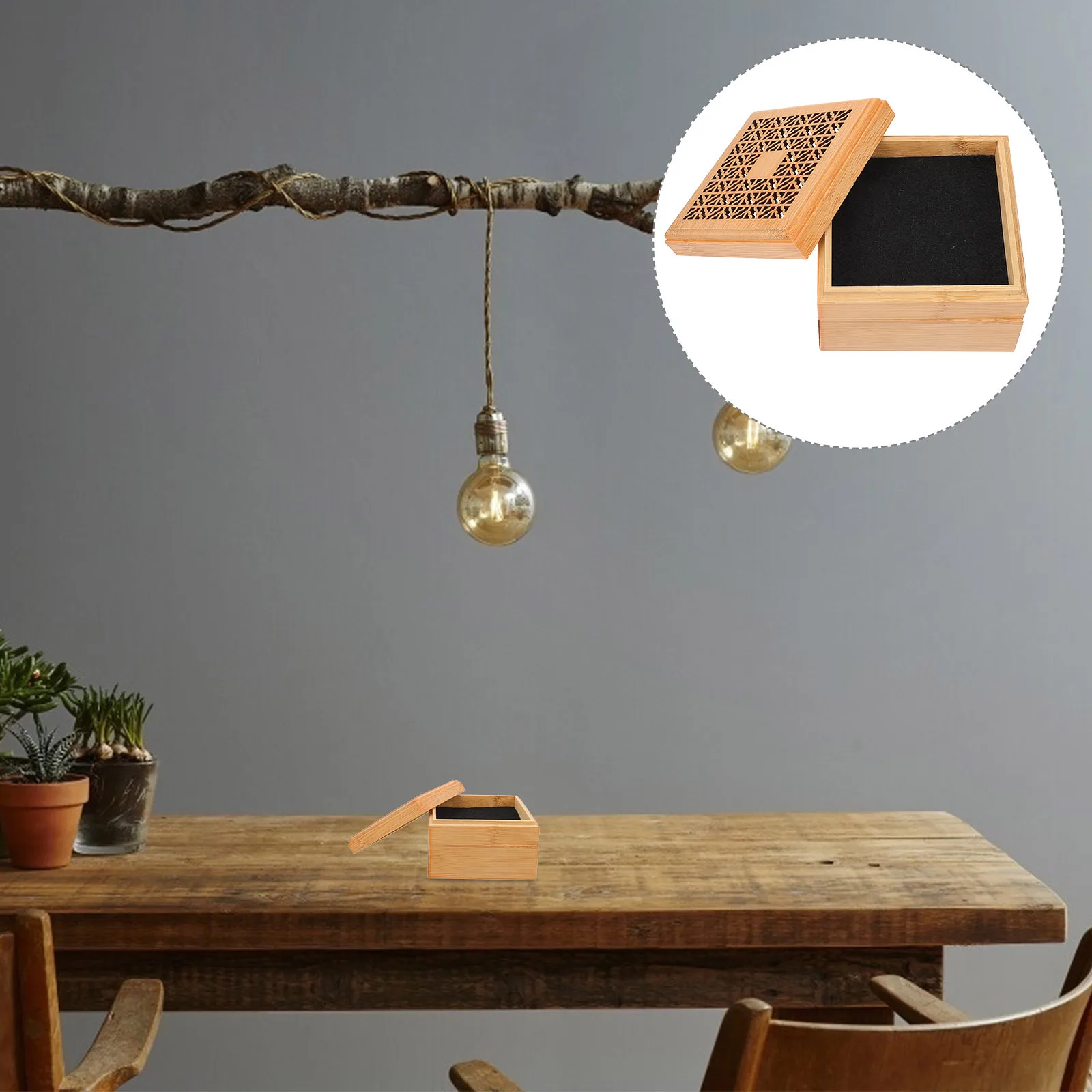 

1Pcs Bamboo Square Hollow Incense Box Incense Burner for Home Decor Aromatherapy Furnace Aroma Burner Decoration