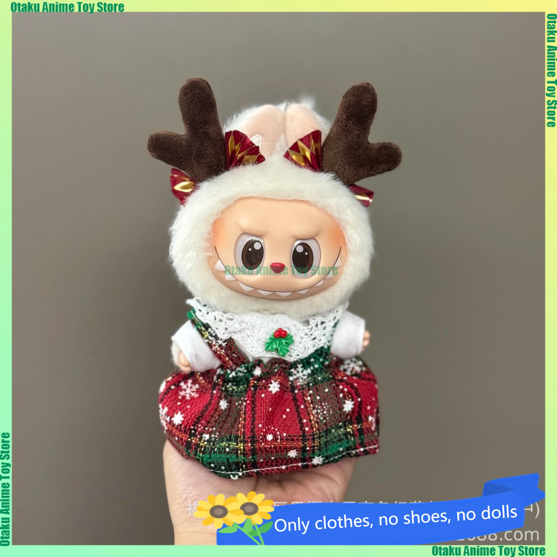 متعدد نمط عيد الميلاد Labubu الملابس لطيف سانتا كلوز الأيائل السراويل التنانير مجموعة صغيرة أفخم دمية الملابس أزياء دمية الملحقات