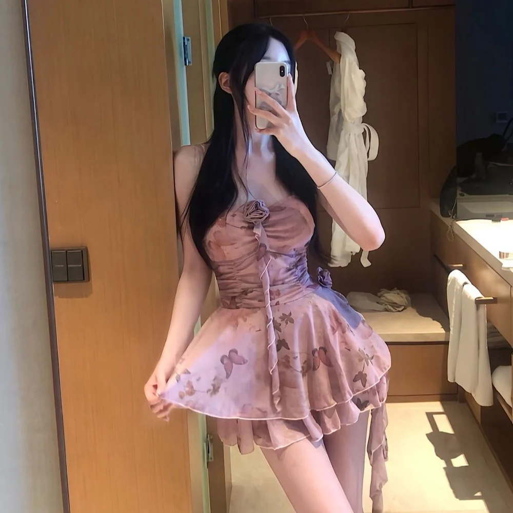 

Уникальный тайский купальник с кружевным дизайном для горячих источников, женская утягивающая юбка-накидка для отдыха