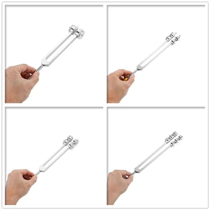 A95Q-8Pcs شوكة ضبط 32/48/64/128 هرتز مع مطرقة لاختبار الجهاز العصبي علاج شفاء الصوت الرعاية الصحية #2