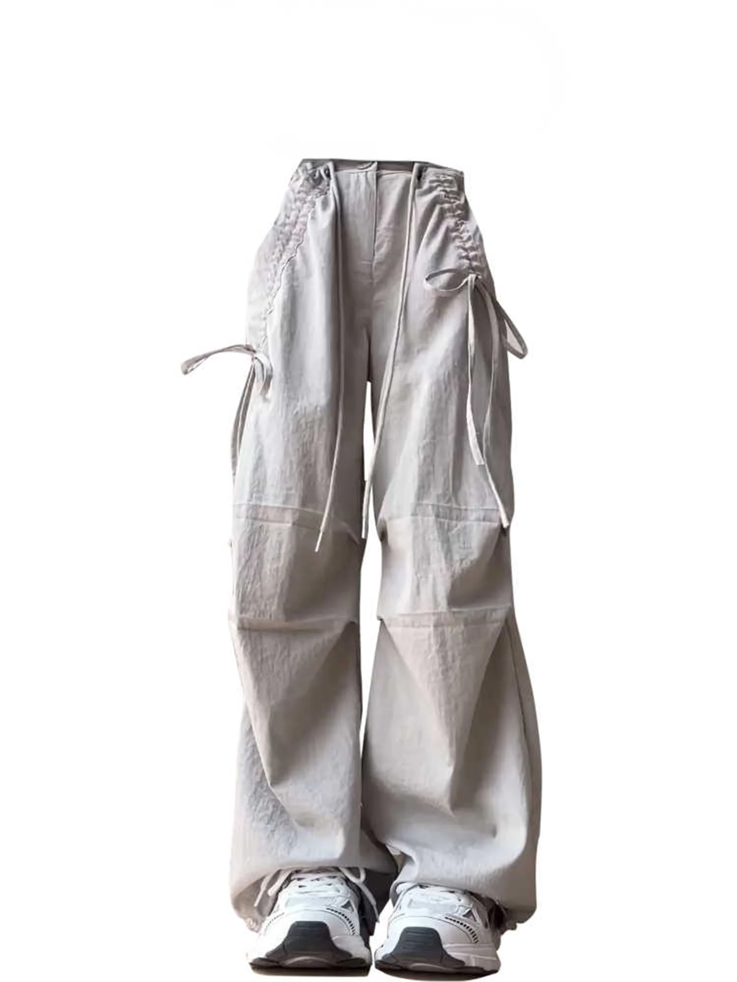

Women's Parachute Pants Baggy Oversize Lace-up Long Cargo Pants Harajuku Japanese 2000s Style Y2k Vintage Trousers Clothes 2025