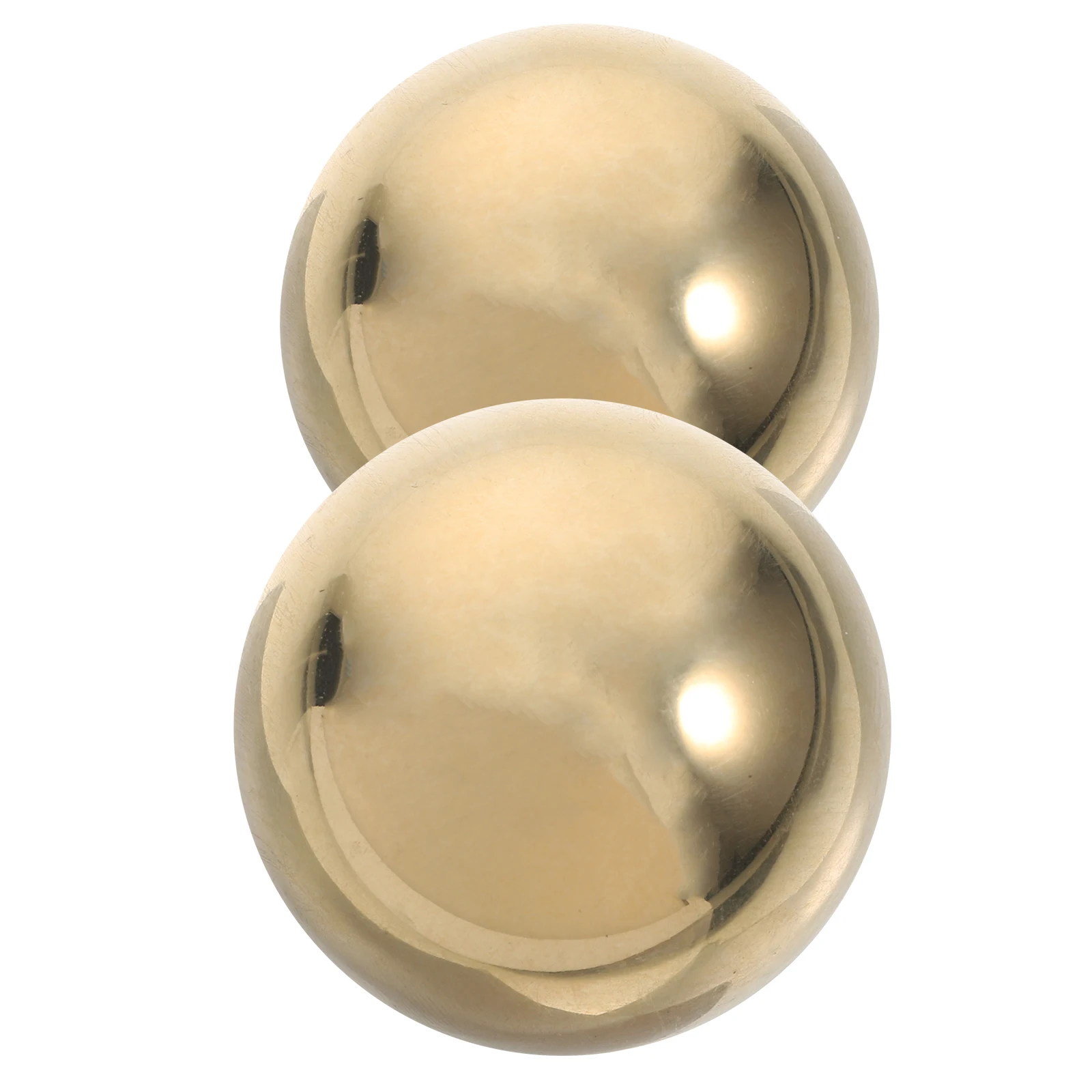 

2 Pcs 40mm Brass Hand Exercise Balls Mirror Solid Decorative Gym Home Adult Health Massage Relaxation