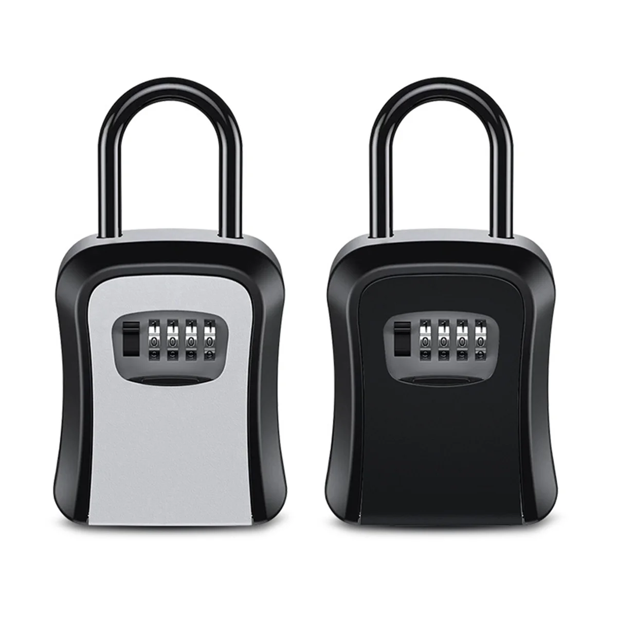 Outdoor Password Key Boxs Extended Locking Hook Steel Wire Hanging Key Storage Waterproof Key 4 Digit Code Box Grey