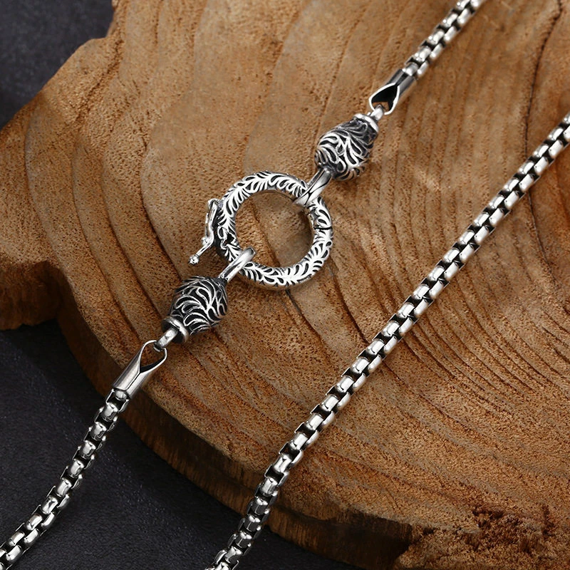 OUYADI Naszyjnik z łańcuszkiem – 925 Sterling Silver Chain Necklace Men recenzja i cena