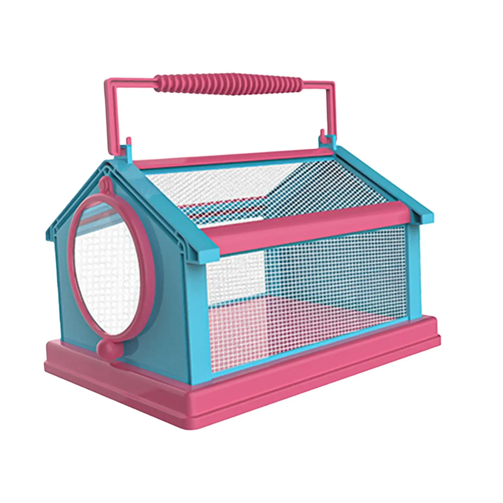 Habitat Cage with Magnifying Viewer Breathable Mesh Portable House for Backyard Exploration and Study