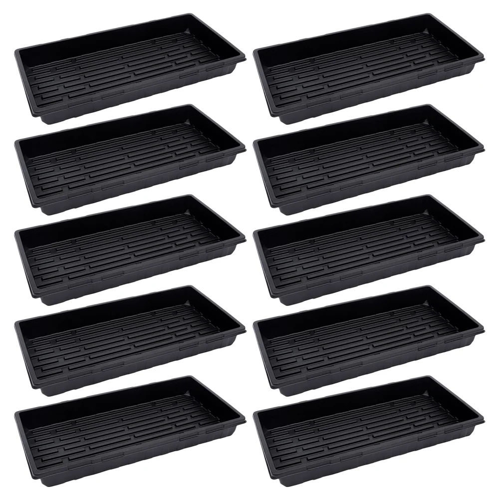 

10 Pcs Seedling Tray Plant Plate Sowing Flat Growing Nursery Planting Containers