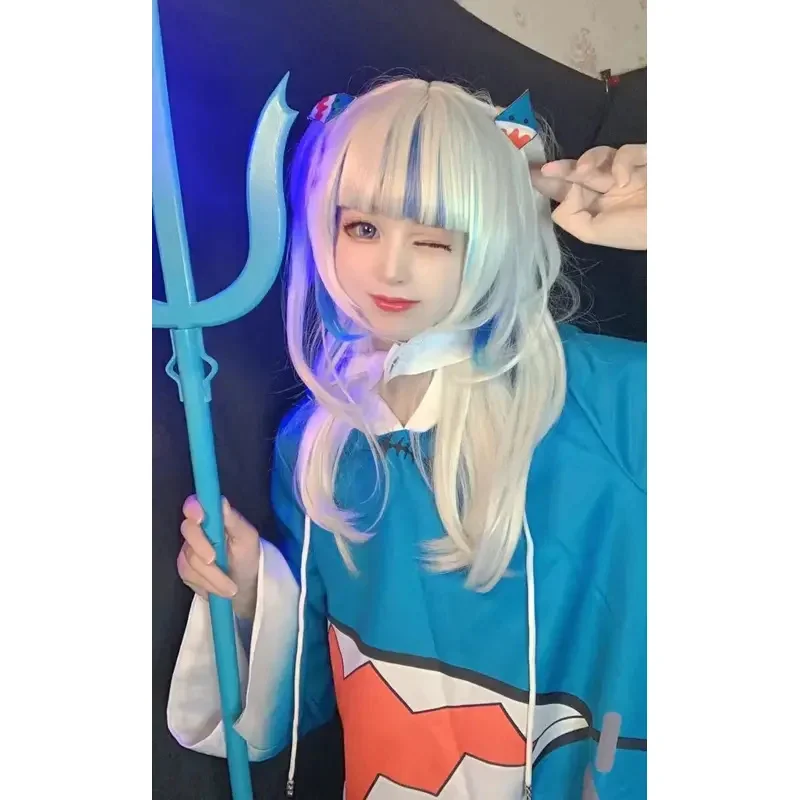 Hololive Cosplay Gawr Gura ENG Shark Costume Youtuber Funny Clothes Halloween Christmas Party Outfits For Girl