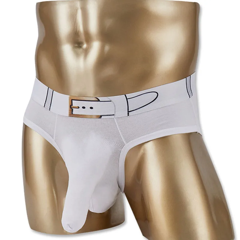 Cuecas de algodão para homens, roupas íntimas sexy, calcinhas de nariz de elefante, shorts grandes, calcinhas masculinas