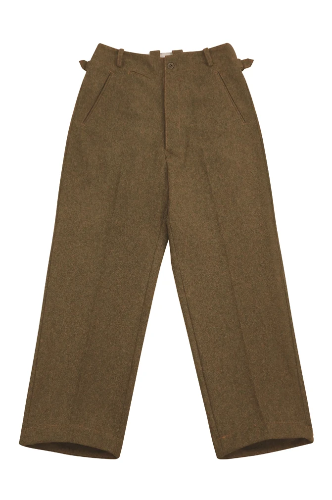 GUWR-004 WWII German Elite Brown Wool Officer Trousers