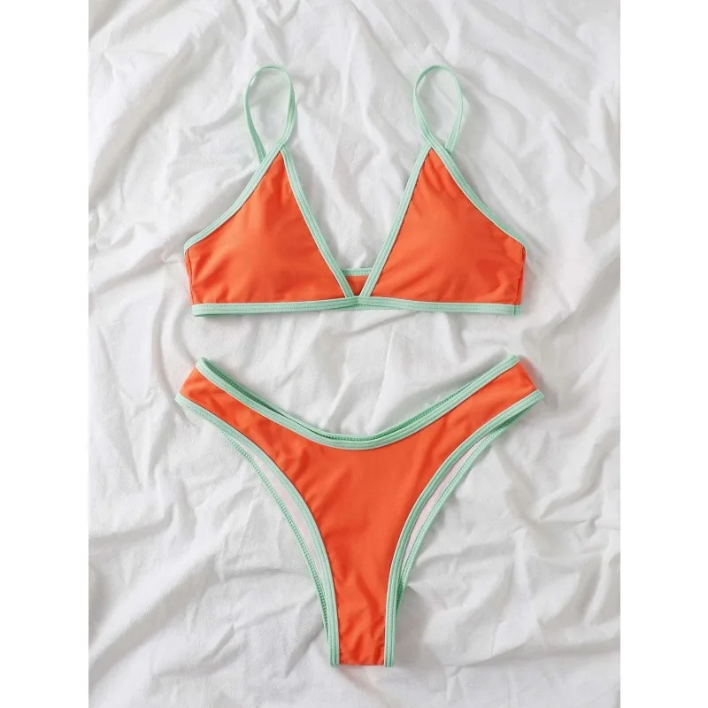 Sexy Bikini  Swimsuit Women Swimwear Beachwear Female Bathing Suit Patchwork Basic Bikini set 2 piece Push-up Swim Suits