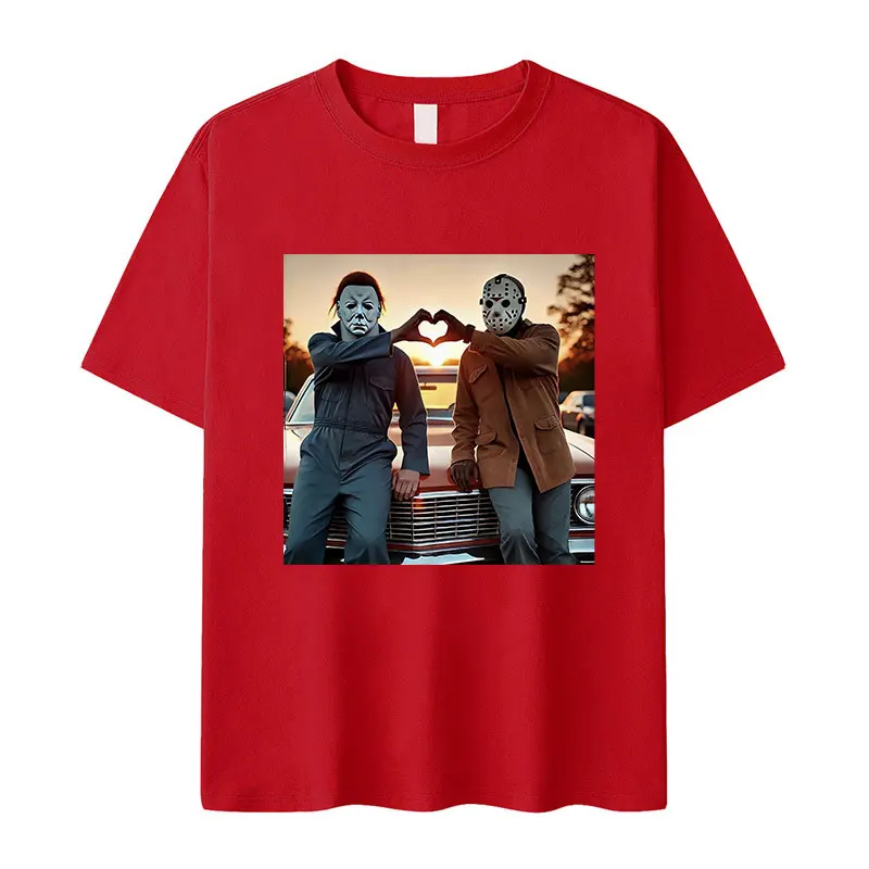 Michael Myers Horror Movie Graphic T Shirt Men Vintage Fashion Short Sleeve T-shirts Unisex Oversized Cotton T-shirt Streetwear