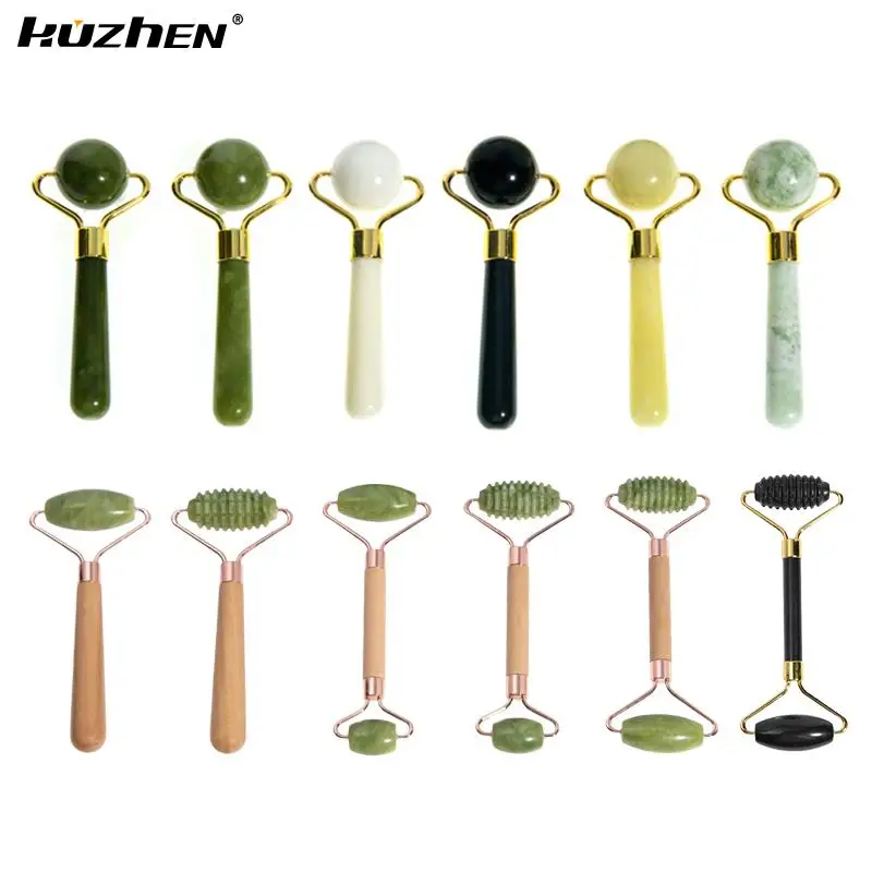 

Natural Jade Ball Face Roller Gua Sha Scraper Massager Facial Eye Beauty Massager Roller Face Lifting Wrinkle Remover Skin Care