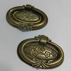 European Retro Style Flush Ring Drawer Cupboard Dresser Wardrobe Furniture Door Decorative handle Bronze Knob