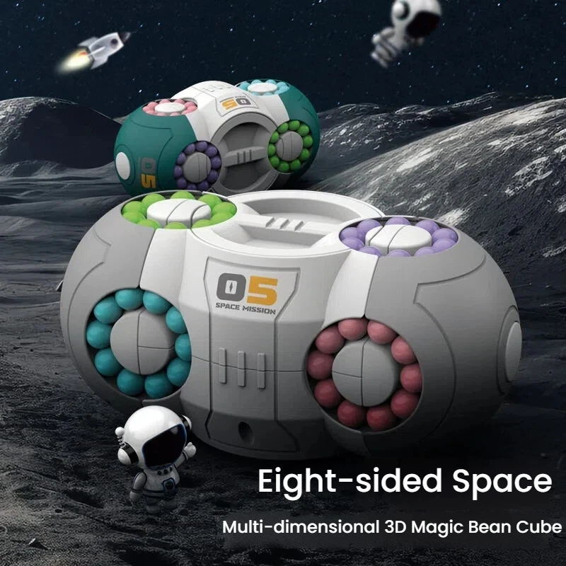 八面回転フィンガーマジックビーンズスピンジャイロ抗ストレス指先キューブビーズ減圧パズルゲームクリスマスギフト