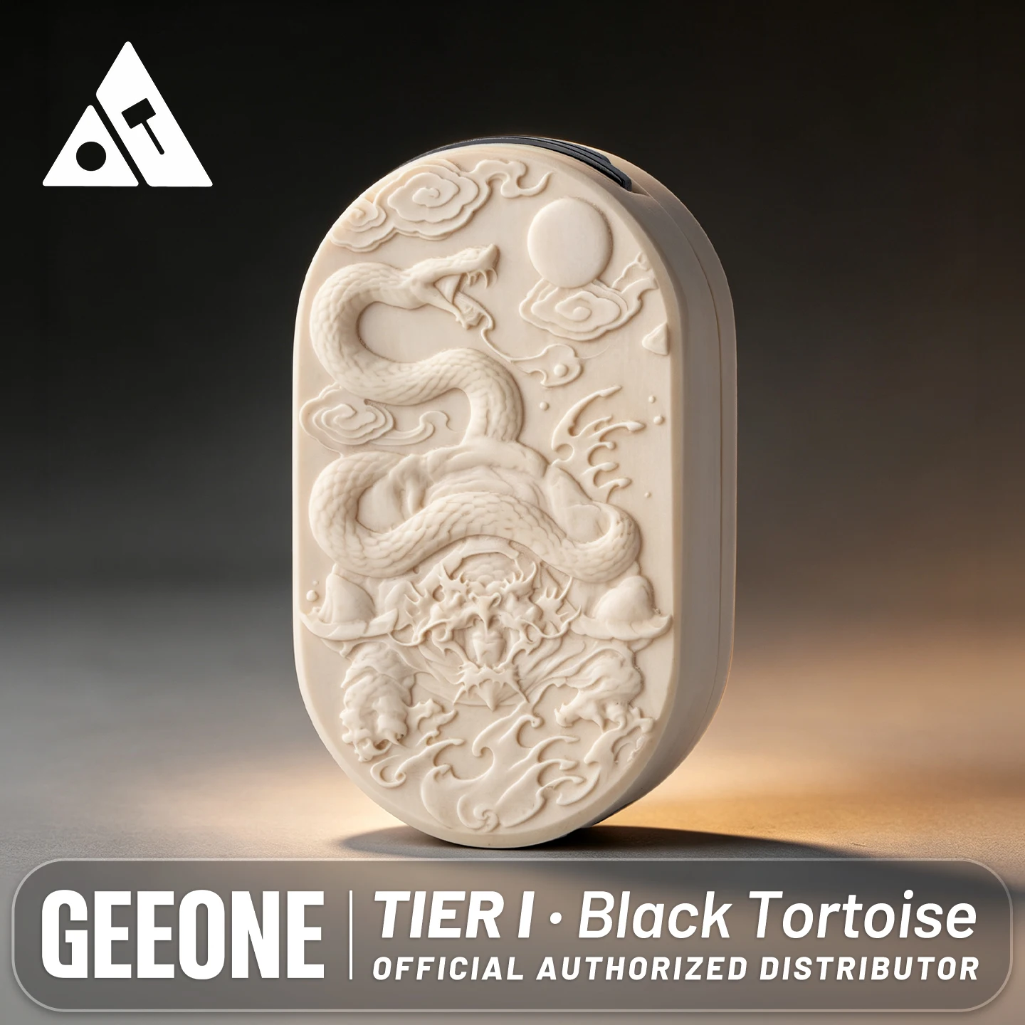 TIERI EDC Shanhai Xuanwu Fidget Slider Mammoth/PEEK/zirconium Alloy Mechanical Push Slider Stress Relief Toy Adults