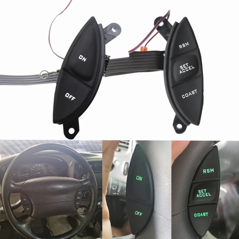 Steering Wheel Cruise Control Switch Button for Ford Explorer Sport Trac Ranger F150 Lightning Mercury Mountainee F87Z-9C888-BB