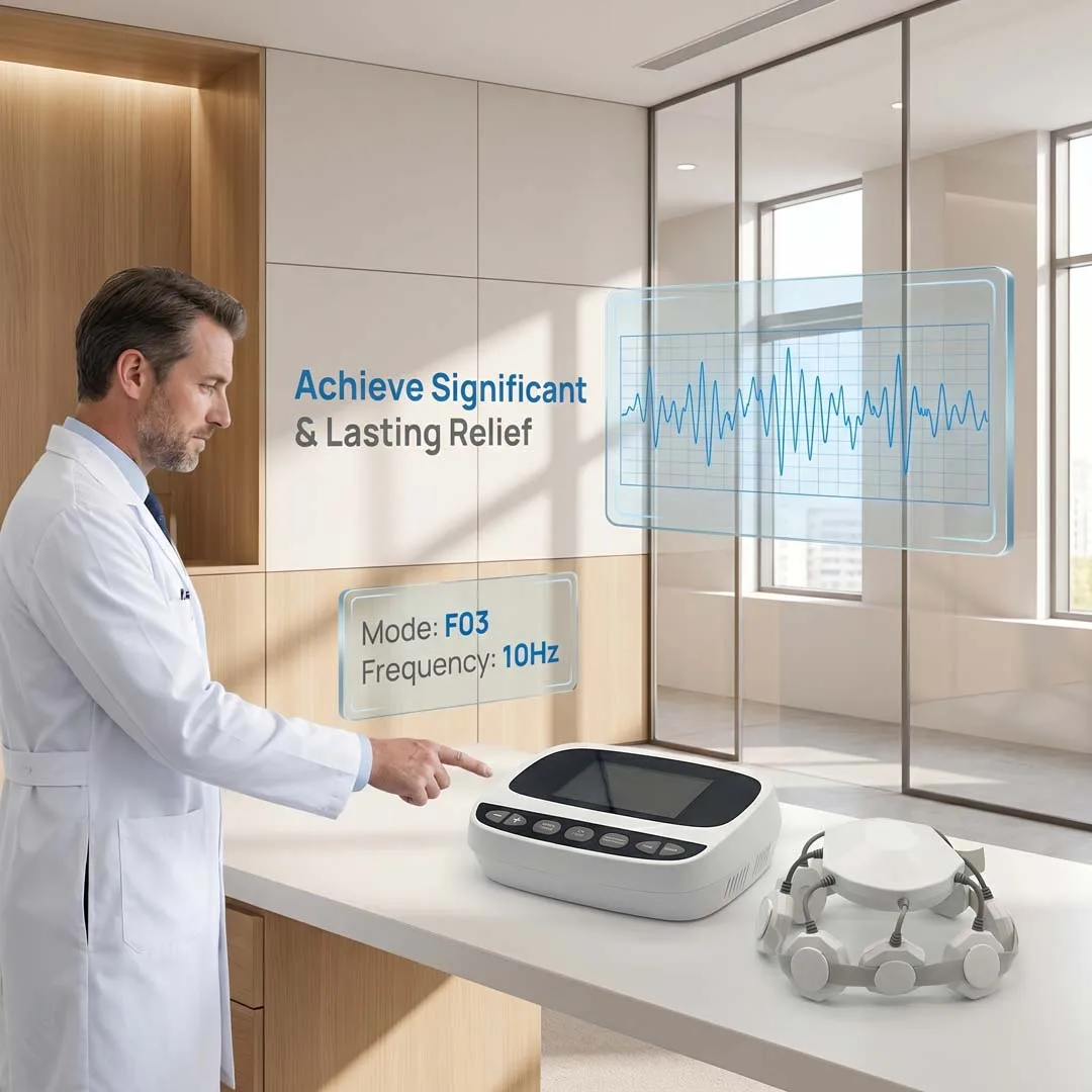 rTMS-Gerät zur Schlaganfall-Rehabilitation Parkinson-Behandlung Traumatische Hirnverletzung TBI-Rehabilitation Magnettherapie
