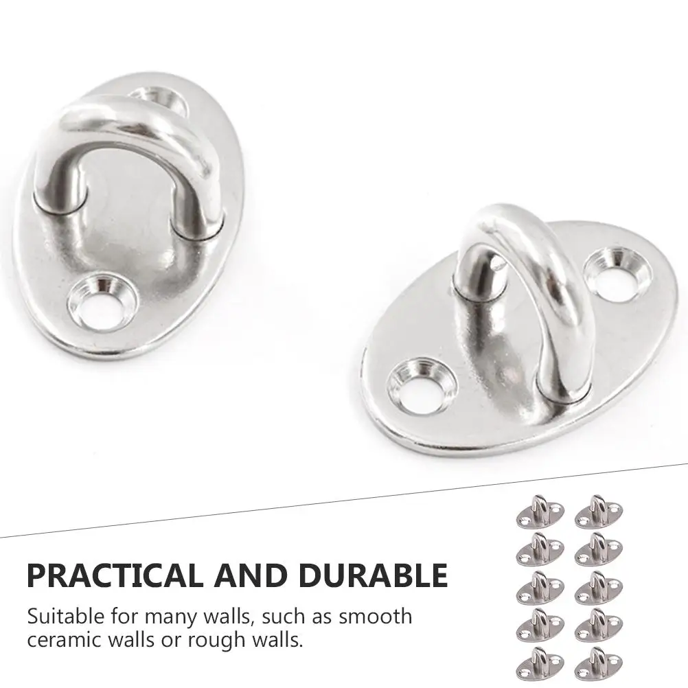 

10 Pcs Load-bearing Hook Coat Hangers Metal Hanging Hooks Swing Small Stainless Steel Heavy Duty Towel Reinforcement