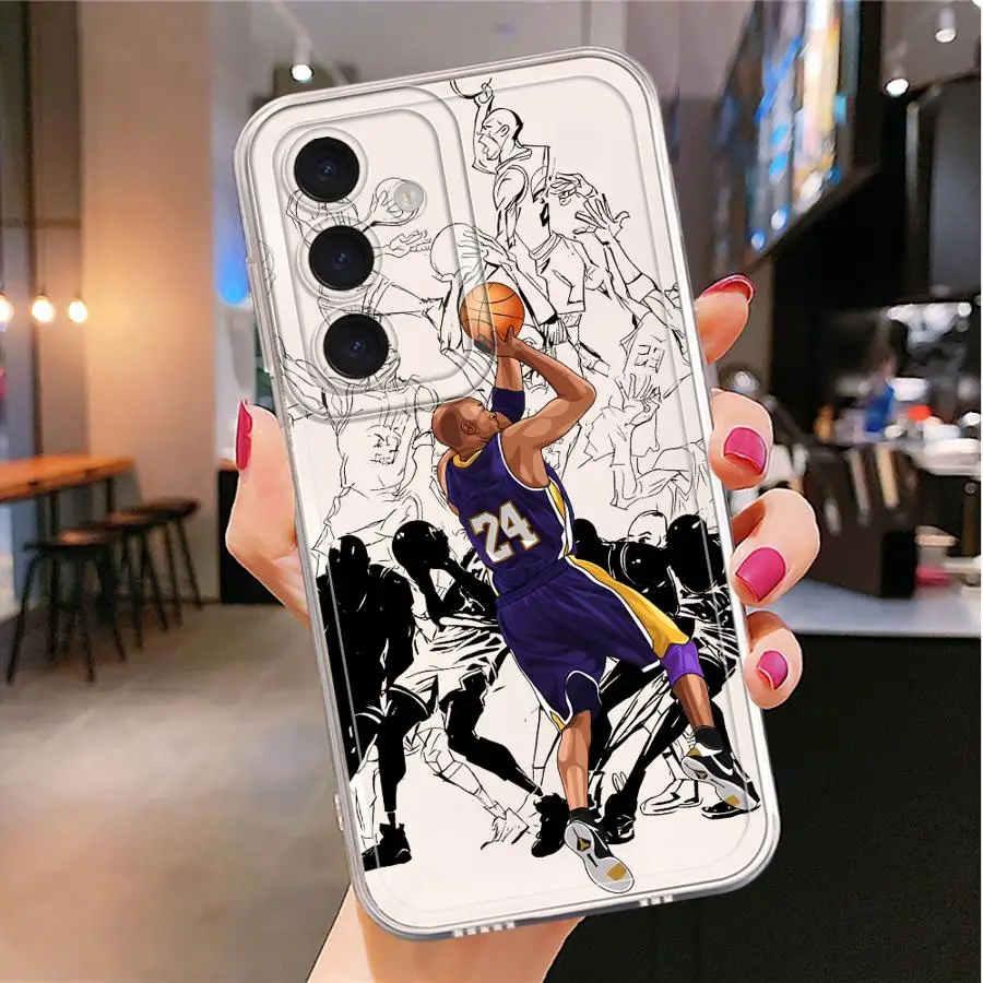 كرة السلة ستار قضية الهاتف لسامسونج غالاكسي A50 A51 A55 A72 A05 A54 A50 A03 A56 A52 A71 A04 A31 A02 A73 A06 A53 غطاء ناعم