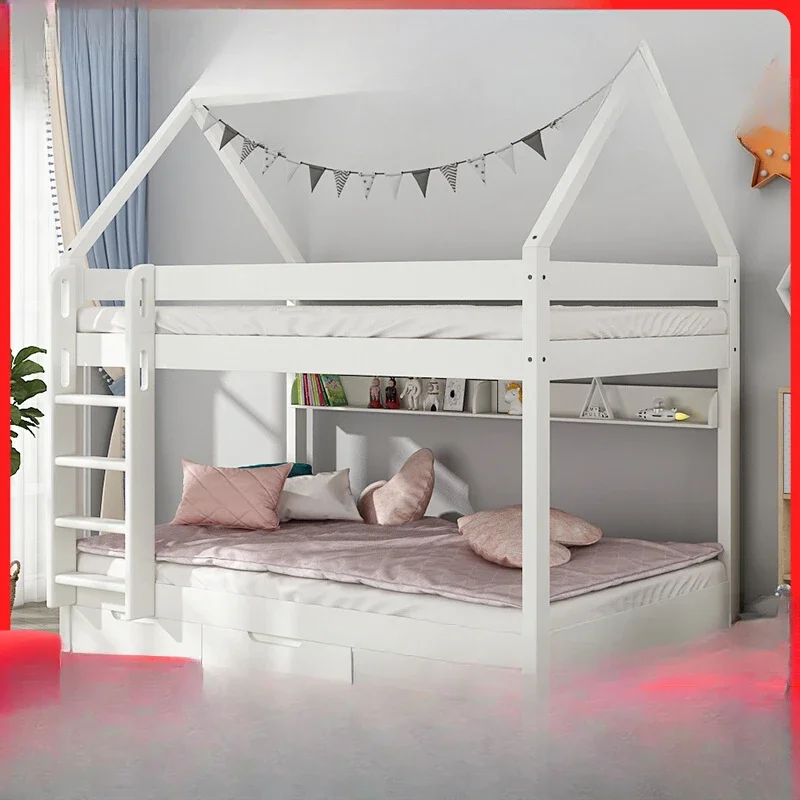 

Oak bunk bed high and low bed