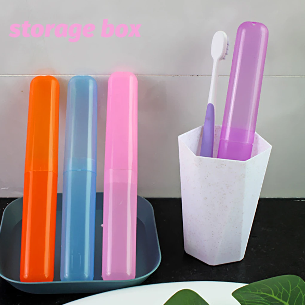 Travel Toothbrush Case Box Holder Cover Protection Hiking Bathroom Dust-proof Health Accessory Outdoors Convenient Blue