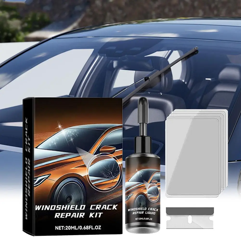 سائل إصلاح شقوق الزجاج الأمامي ، لاصق إصلاح الراتنج لإصلاح نافذة السيارة ، أداة الكراك ، طقم صيانة الزجاج ، أداة علاج الزجاج Sc W6K2 #1