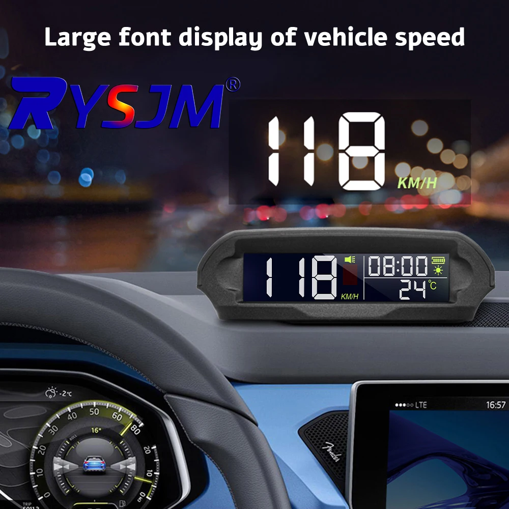 X98 Solar GPS Head Up Display with Solar Charging Speedometer Smart Speed Car Display Auto Starting By Driving