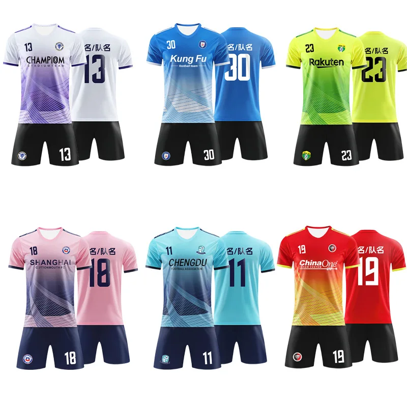 

Kit Set Men Digital Printed Number Adult Sports Competition Training Uniform Custom Shirt