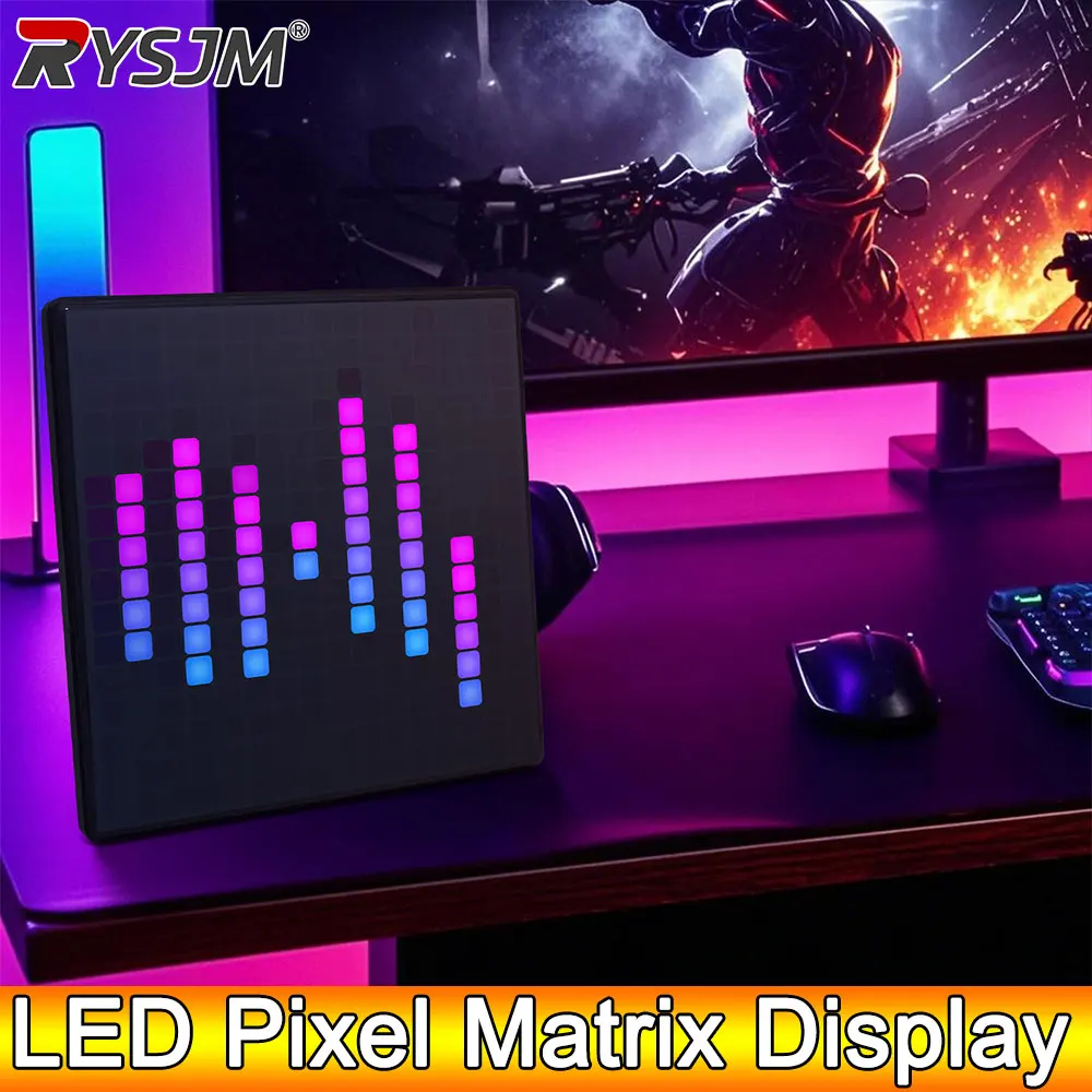 

AD LED Pixel Matrix Display DIY Art Display Gaming Anime Room Decor Frame APP Control 32x32 64x64 RGB Digital Lamp Panel