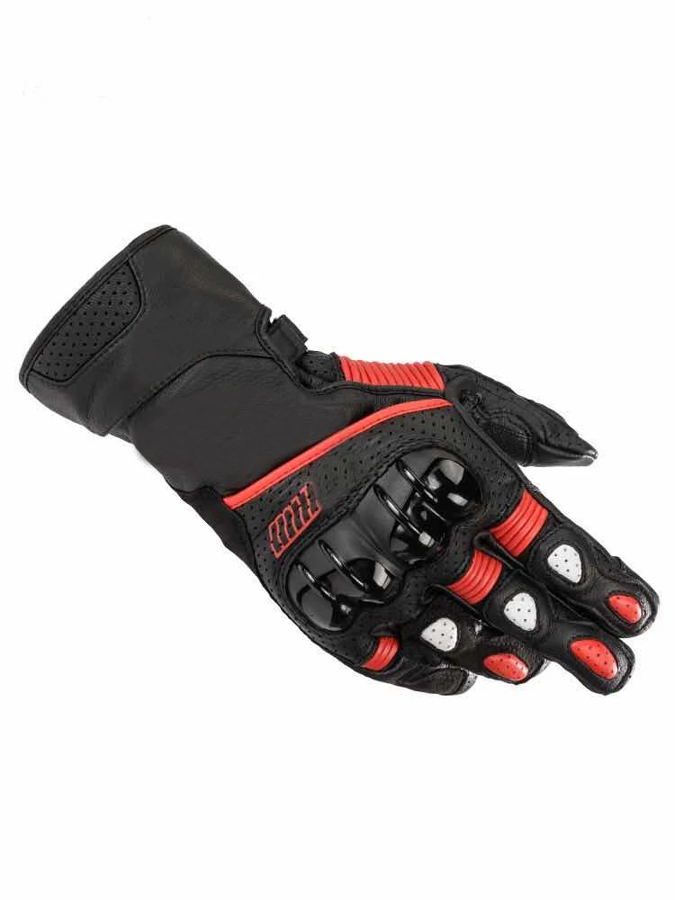 Alpines Motorbike Leather Racing Twin Ring Sport Racing Motorcycle Long Gloves For Men's Women