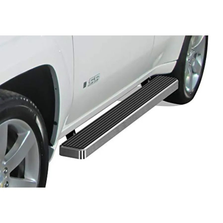 304 Stainless Steel Polished 5in Silver Running Boards for Chevy Trailblazer GMC Envoy 2002-2009 Nerf Bars Side Steps