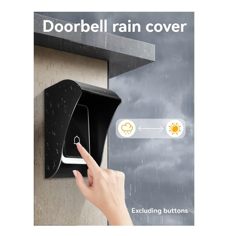 AAAEL-Rain Cover For Wireless For Outdoor Doorbell Plastic Rainproof Protection Cover For Wireless Doorbell Outdoor Use