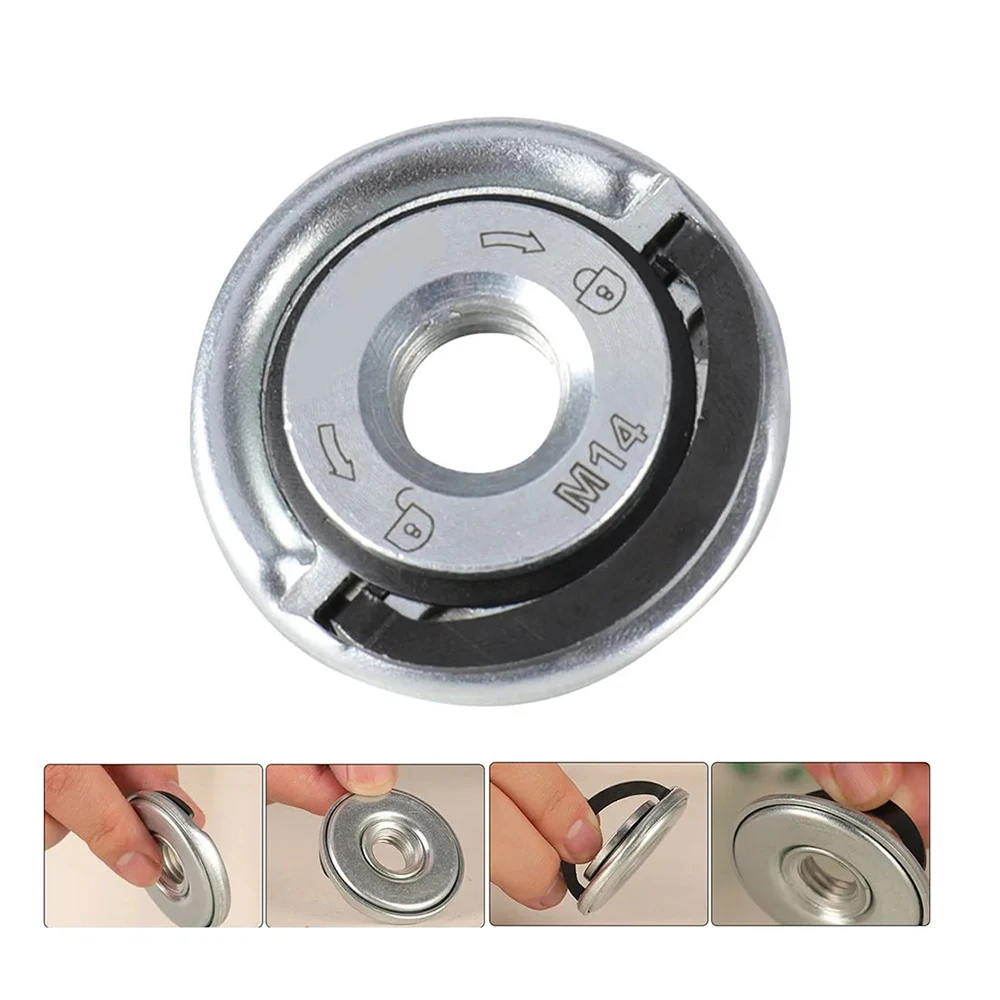 

Power Chuck Self-Locking Flange Nut for M14 Angle Grinder – Quick Release Pressing Plate LA-AA378