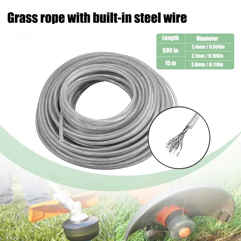 Round Lawn Cutting Line Contains Steel Wire Which Is Suitable for Removing a Variety of Stubborn Weed Garden Tool Accessories