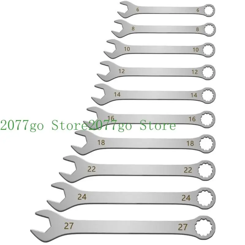 Y1UD Lightweight Double Head Wrench Spanner for Tight Workspaces Rustresistant Finish Small Spaces and Repair Needs