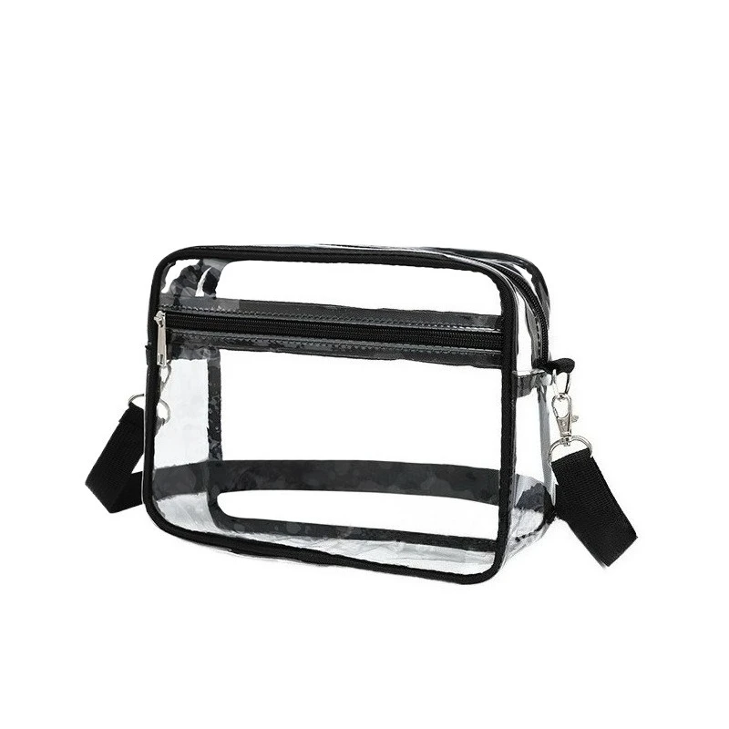 حقيبة خصر رياضية من مادة PVC، حقيبة تخزين خارجية، مقاومة للماء، محمولة، حقيبة شفافة ذات سعة كبيرة للياقة البدنية والجري.