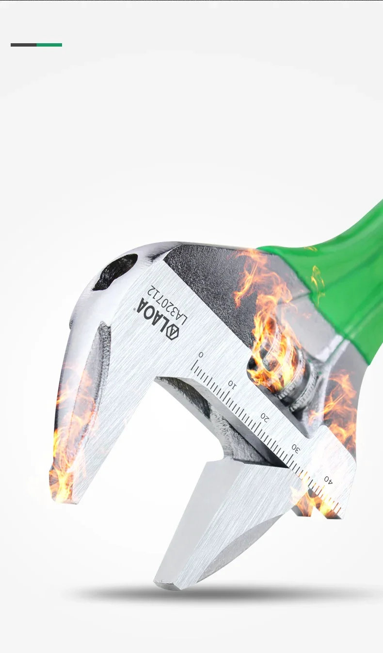 LAOA 6-12 Zoll große Öffnung verstellbarer Schraubenschlüssel Lichtschlüssel multifunktionale Badezimmer-Rohrschlüssel Sanitär-Reparatur-Handwerkzeuge – Detail 10