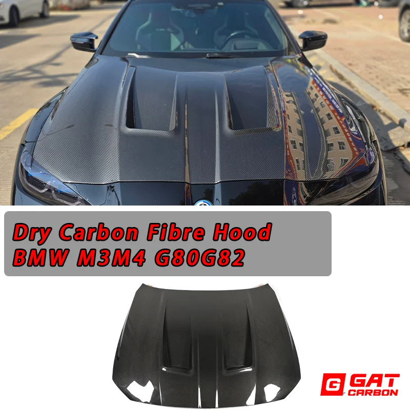 For BMW M3 G80 M4 G82 G83 2021+ Prepreg Dry Carbon Fibre Hood Car Hood Cover Upgrade Body Kit Trim Refit