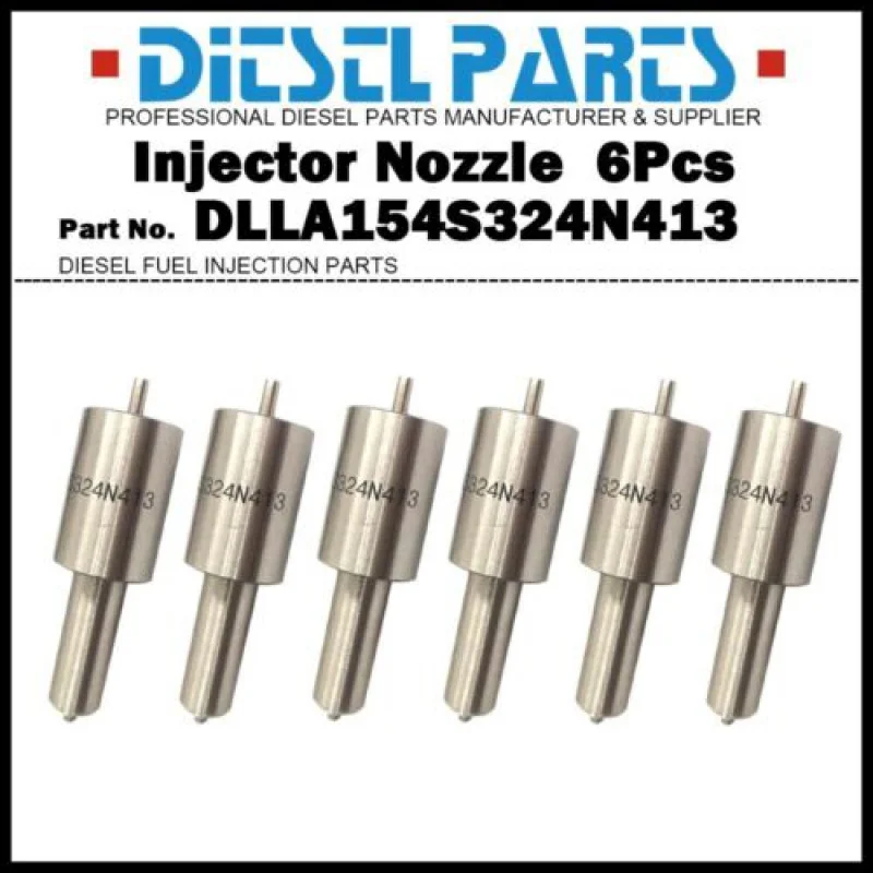 6x Injector Nozzle DLLA154S324N413 for ISUZU N F Series 4BD1 4BG1 6BG1 6BD1 6BB1